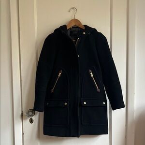 J. Crew Black Utility Jacket with Hood